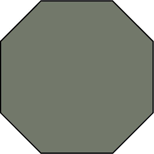Керамогранит Ce.Si Art Deco Giada Ottagono, цвет зелёный, поверхность матовая, восьмиугольник, 100x100