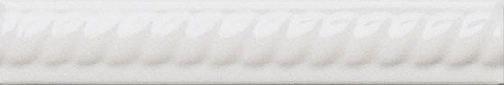 Бордюры Adex ADNE5157 Trenza PB Blanco Z, цвет белый, поверхность глянцевая, прямоугольник, 25x150