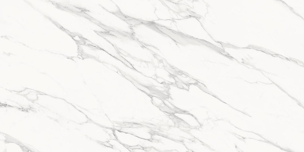 Широкоформатный керамогранит Level Marmi Statuario Michelangelo Lappato EKEK, цвет белый серый, поверхность лаппатированная, прямоугольник, 1600x3200