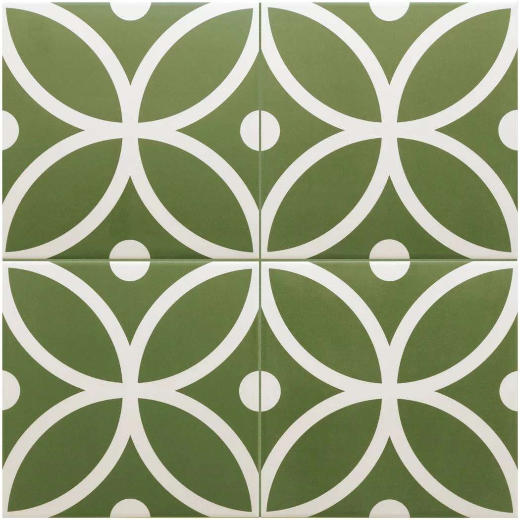 Керамогранит Equipe Rivoli Bergen Verde 30710, цвет зелёный, поверхность матовая, квадрат, 200x200