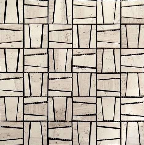 Мозаика Natural Mosaic S-Line KB-P23L, цвет бежевый, поверхность полированная, квадрат, 305x305