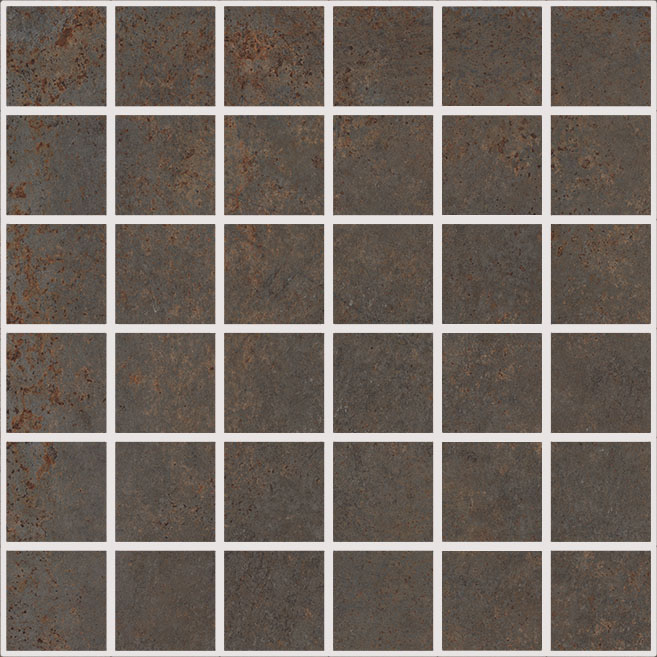 Мозаика Cerdomus Reforge Mosaico Charbon Matt 97210, цвет коричневый, поверхность матовая, квадрат, 300x300