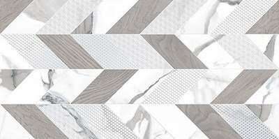 Декоративные элементы Керлайф Arabescato Bianco Mix, цвет белый серый, поверхность полированная, прямоугольник, 315x630