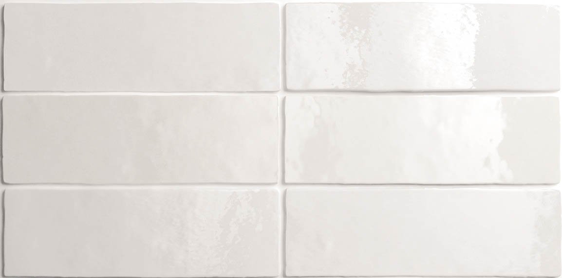 Керамическая плитка Equipe Artisan White 24464, цвет белый, поверхность глянцевая, прямоугольник, 65x200