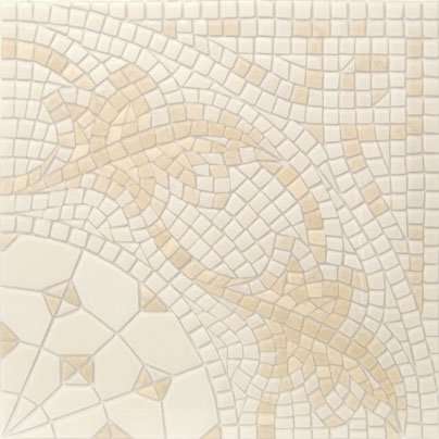 Декоративные элементы Vives Iliada Cantonera Laertes Blanco, цвет бежевый, поверхность полированная, квадрат, 435x435