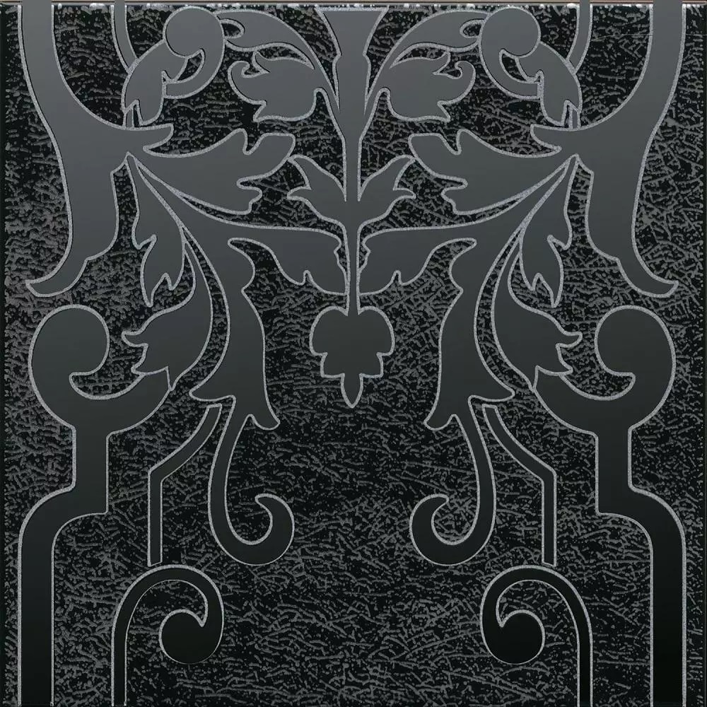 Декоративные элементы Kerama Marazzi Барберино 2 чёрный глянцевый HGD\B566\5292, цвет чёрный, поверхность глянцевая, квадрат, 200x200