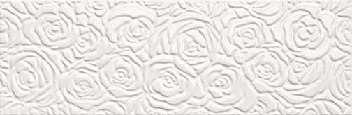 Керамическая плитка Fap Lumina Rose Bianco Gloss, цвет белый, поверхность глянцевая 3d (объёмная), прямоугольник, 250x750