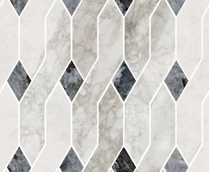 Мозаика Century Contact Mosaico Su Rete White 130170, цвет серый чёрный, поверхность матовая, прямоугольник, 310x340