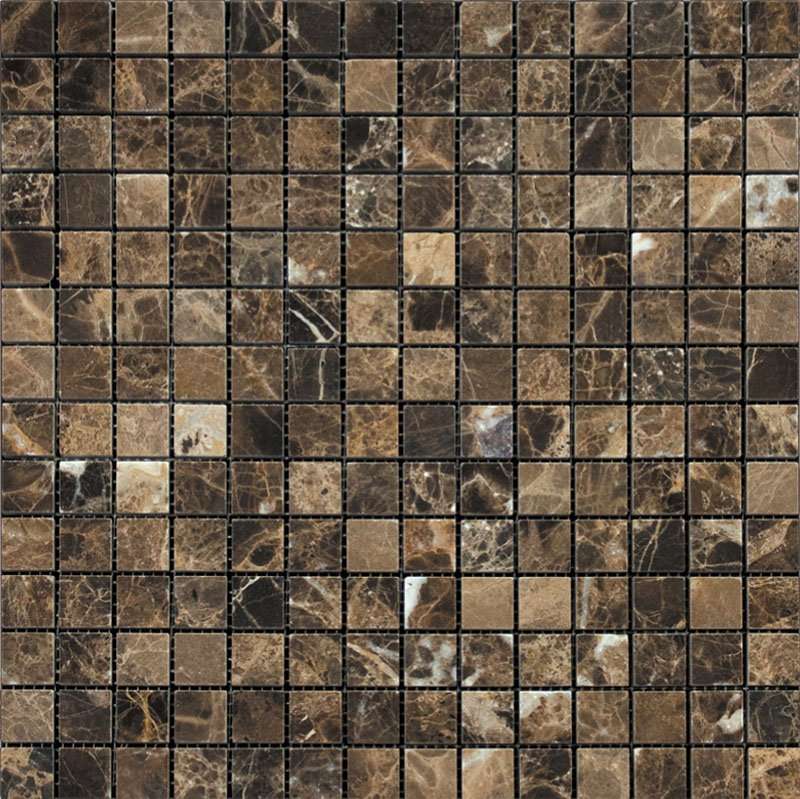 Мозаика Natural Mosaic Adriatica Emperador Dark (2X2) 7M022-20P, цвет коричневый тёмный, поверхность полированная, квадрат, 305x305