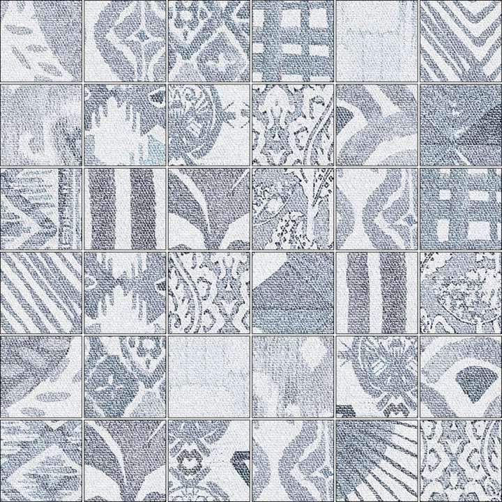 Мозаика Aparici Tex Grey Pattern Natural Mosai 5X5, цвет серый, поверхность матовая, квадрат, 298x298