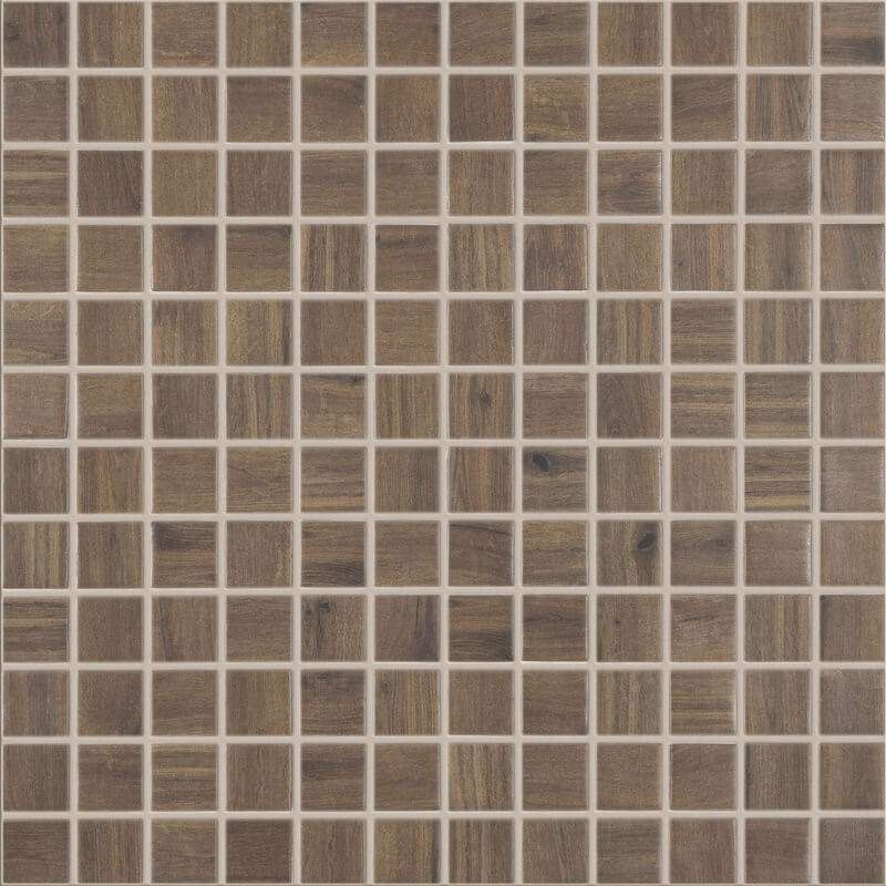 Мозаика Vidrepur Wood № 4204, цвет коричневый, поверхность матовая, квадрат, 317x317