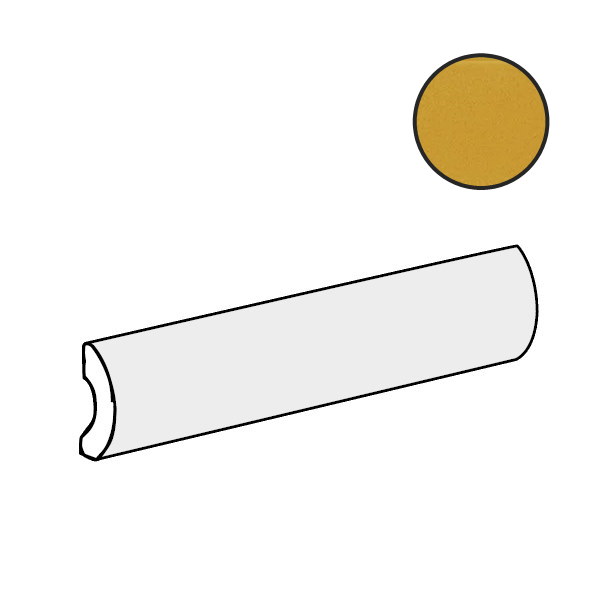 Бордюры Equipe Limit Pencil Bullnose Jaune 27556, цвет жёлтый, поверхность глянцевая, прямоугольник, 30x200