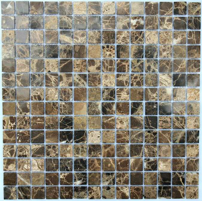 Мозаика NS Mosaic KP-727, цвет коричневый, поверхность полированная, квадрат, 305x305