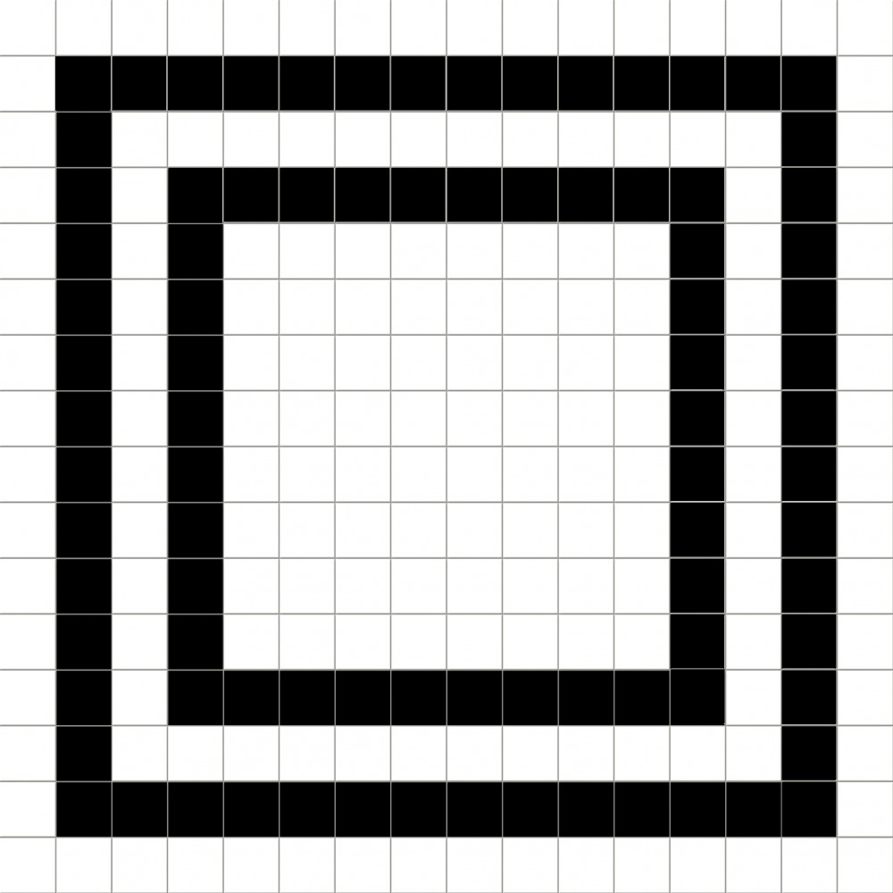 Керамогранит Dune Black&White Grid 187778, цвет чёрно-белый, поверхность матовая, квадрат, 200x200