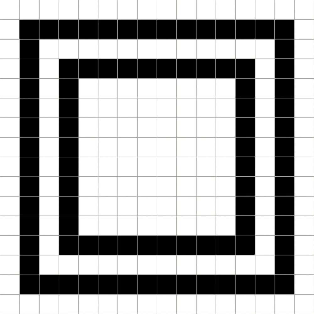Керамогранит Dune Black&White Grid 187778, цвет чёрно-белый, поверхность матовая, квадрат, 200x200