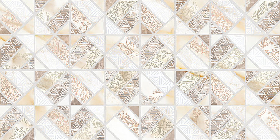 Декоративные элементы Azori Calacatta Royal Vitrage, цвет бежевый, поверхность матовая, прямоугольник, 315x630
