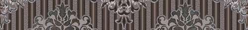 Бордюры Керлайф Victoria Damasco Grafite, цвет серый, поверхность матовая, прямоугольник, 62x505
