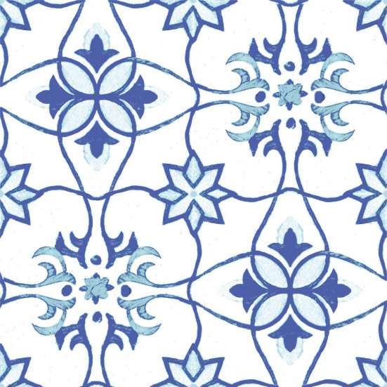 Декоративные элементы Savoia Vietri Decori Blu Mix 11 S22555DEC, цвет голубой, поверхность глянцевая, квадрат, 220x220