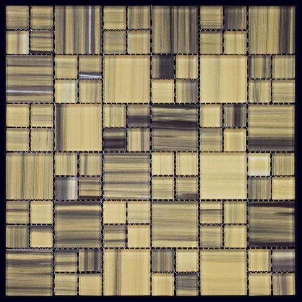 Мозаика Natural Mosaic Ethnic WL-20A (Стекло), цвет жёлтый, поверхность глянцевая, квадрат, 300x300
