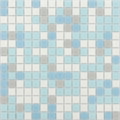 Мозаика Caramelle Mosaic Sabbia Azzuro (на сетке), цвет голубой, поверхность матовая, квадрат, 327x327