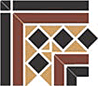Вставки Topcer Guliford Corner, цвет разноцветный, поверхность матовая, квадрат, 165x165