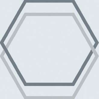 Керамогранит Heralgi Gio Hexagon Grey, цвет серый, поверхность матовая, шестиугольник, 200x200