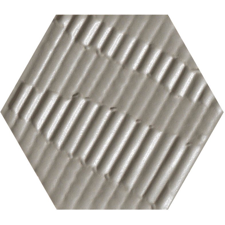 Керамогранит Settecento Matiere Hexa-Stile Carton Corda, цвет серый, поверхность матовая, шестиугольник, 126x110