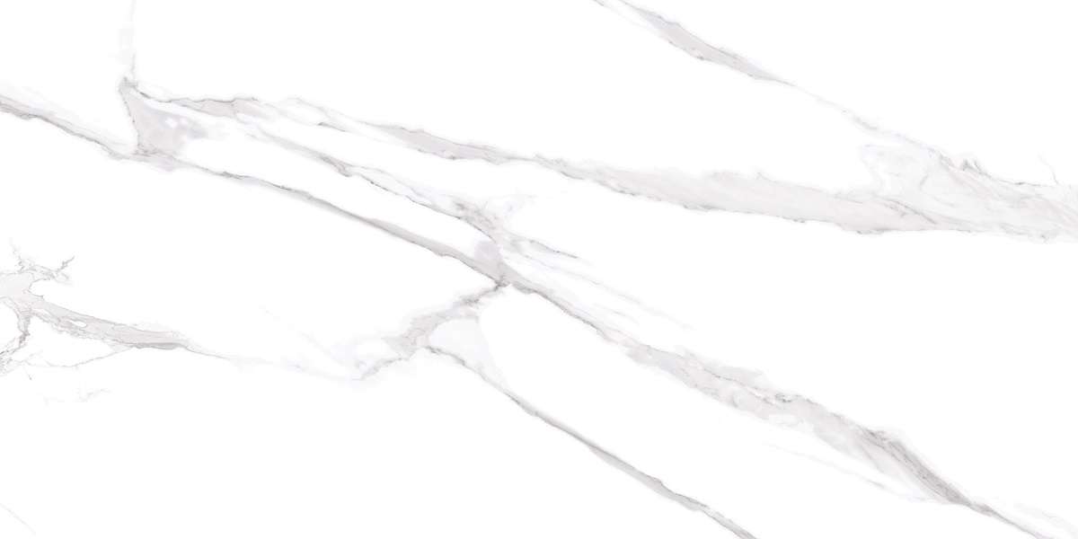 Керамогранит Realistik Albeta Statuario, цвет белый, поверхность полированная, прямоугольник, 600x1200