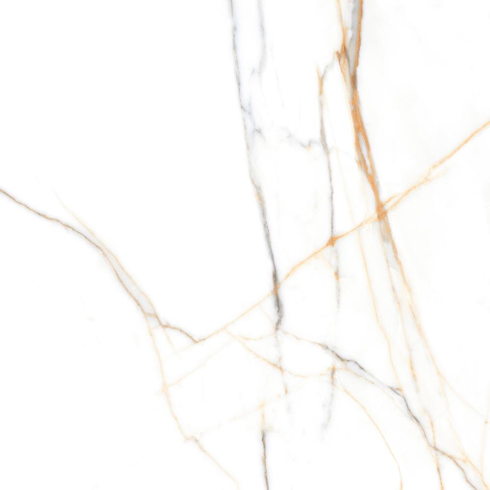 Керамогранит Laparet Calacatta Milan Matt, цвет белый серый бежевый, поверхность матовая, квадрат, 600x600