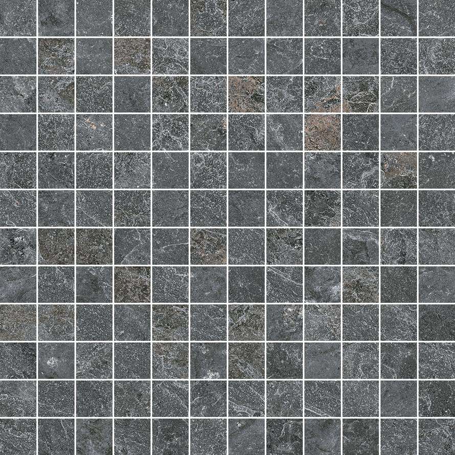 Мозаика Monocibec Dolomite Dark (2,5X2,5) Mos 95619, цвет серый тёмный, поверхность матовая, квадрат, 300x300