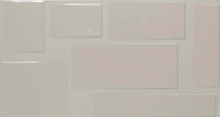 Керамическая плитка Fanal Rev. Blocks Gris Relieve, цвет серый, поверхность глянцевая, прямоугольник, 320x600