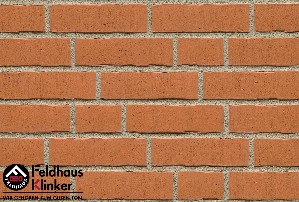 Клинкер Feldhaus Klinker Vascu Terracotta Oxana R731NF11, цвет терракотовый, поверхность матовая, под кирпич, 71x240