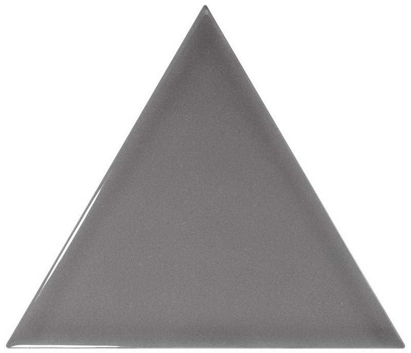Керамическая плитка Equipe Scale Triangolo Dark Grey 23817, цвет серый тёмный, поверхность глянцевая, треугольник, 108x124