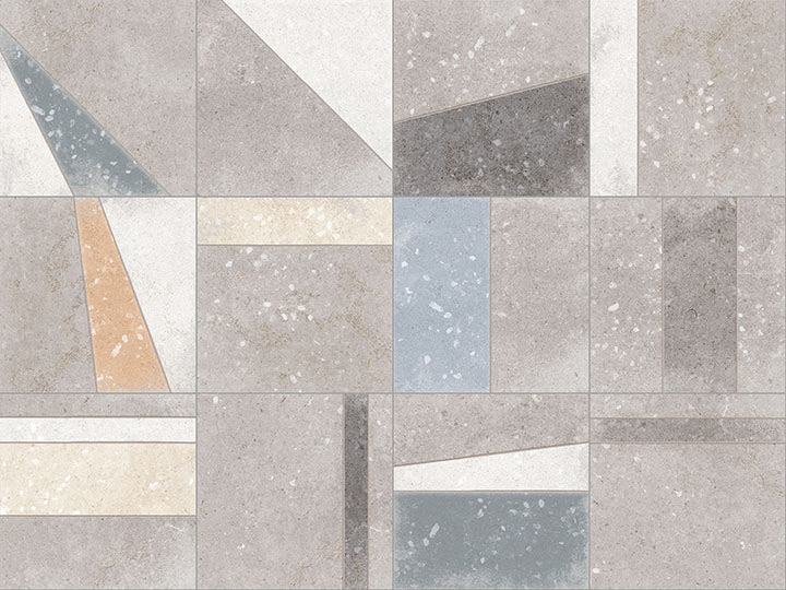 Декоративные элементы Vives Nassau Osaka Multicolor, цвет серый, поверхность матовая, квадрат, 200x200