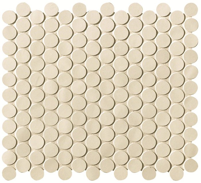 Мозаика Fap Boston Sabbia Mosaico Round FK5Z, цвет бежевый, поверхность матовая, круг и овал, 295x325