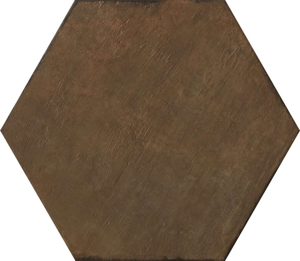 Керамогранит Settecento Gea Esagona Bruno, цвет коричневый, поверхность глазурованная, прямоугольник, 409x472