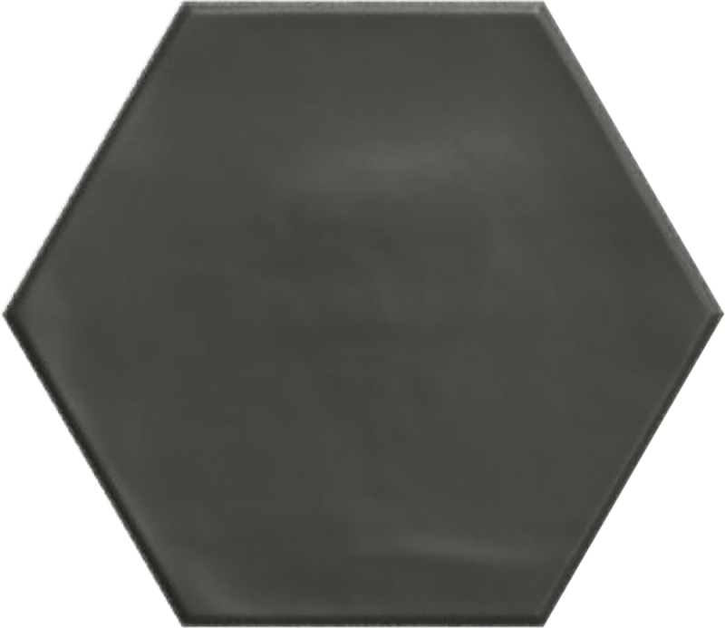 Керамогранит Ribesalbes Hex Black Matt, цвет чёрный, поверхность матовая, шестиугольник, 150x173