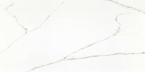 Керамогранит Kutahya Statuario Parlak Nano, цвет белый, поверхность полированная, прямоугольник, 600x1200