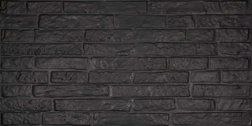 Керамическая плитка ABK Street Black Matt DOR34320, цвет чёрный, поверхность матовая, под кирпич, 600x1200