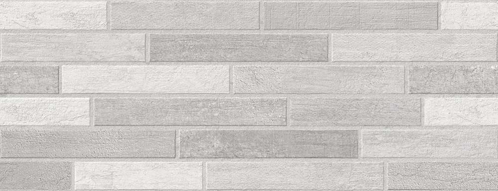 Керамическая плитка Azulev Progress Structure Slimrect Perla, цвет серый, поверхность матовая, под кирпич, 242x642