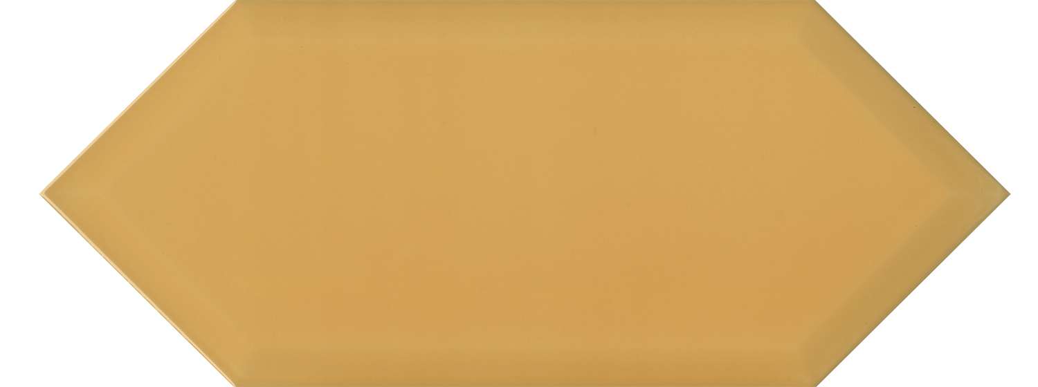 Керамическая плитка Kerama Marazzi Алмаш грань желтый глянцевый 35019, цвет жёлтый, поверхность глянцевая, шестиугольник, 140x340