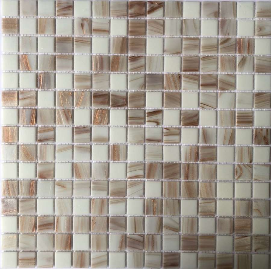 Мозаика Pixel Mosaic Мозаика из стекла PIX113, цвет белый бежевый, поверхность глянцевая, квадрат, 316x316