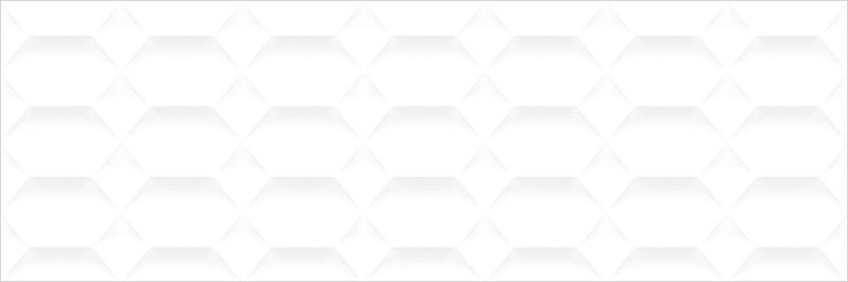 Декоративные элементы Gravita Polar White Hexa, цвет белый, поверхность матовая рельефная, прямоугольник, 300x900