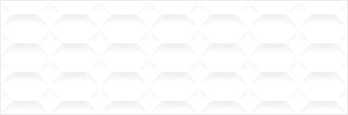 Декоративные элементы Gravita Polar White Hexa, цвет белый, поверхность матовая рельефная, прямоугольник, 300x900