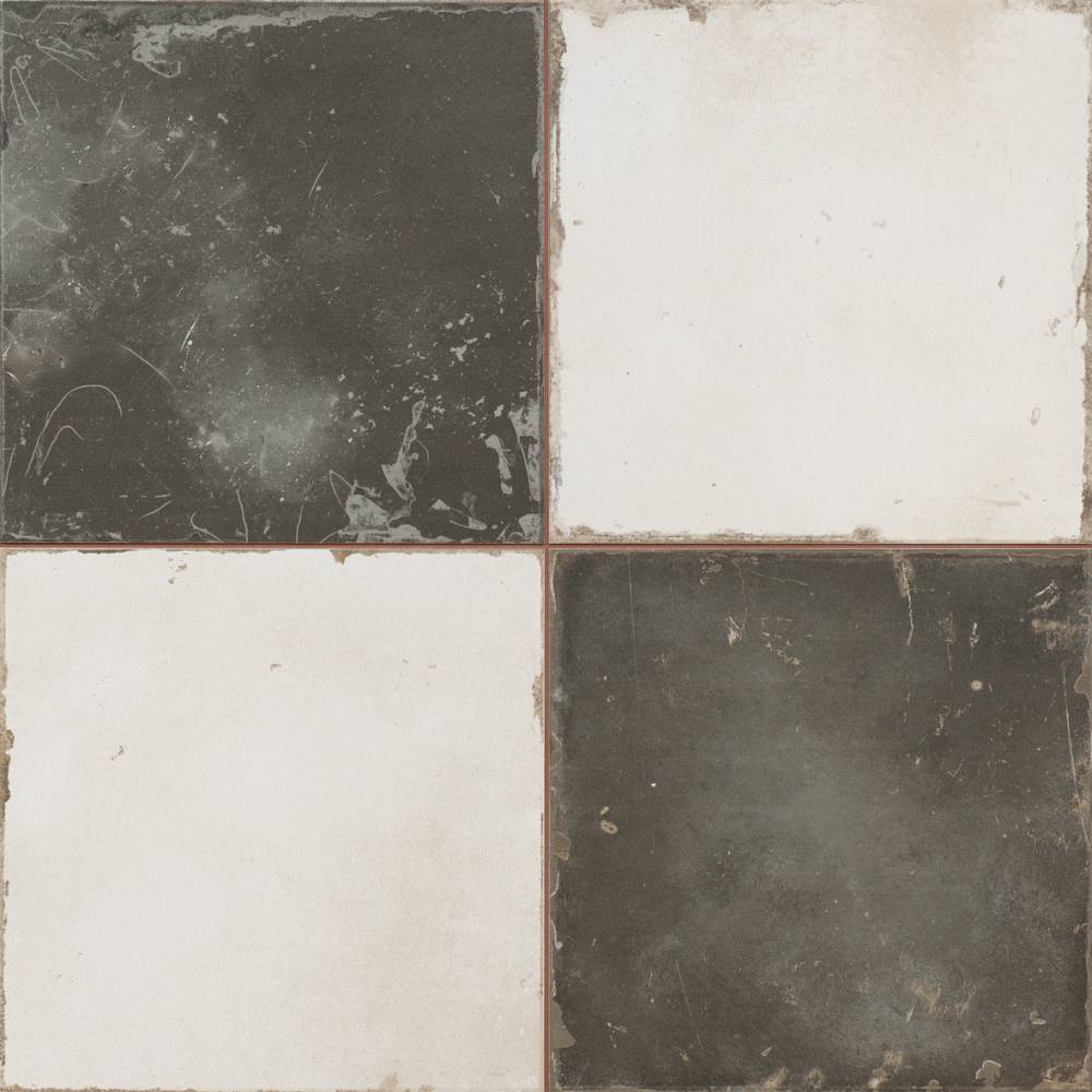 Керамическая плитка Peronda FS Damero-N 15077, цвет чёрно-белый, поверхность матовая, квадрат, 450x450