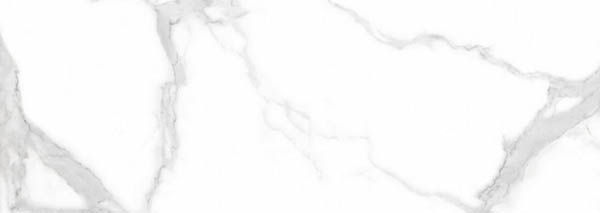 Керамическая плитка Keratile Marblestone Classic White, цвет белый, поверхность глянцевая, прямоугольник, 320x900