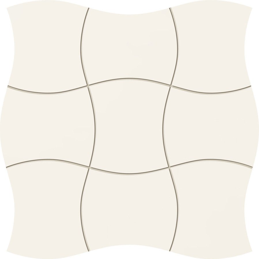 Мозаика Tubadzin Ms-Royal Place White, цвет белый, поверхность матовая, квадрат, 293x293