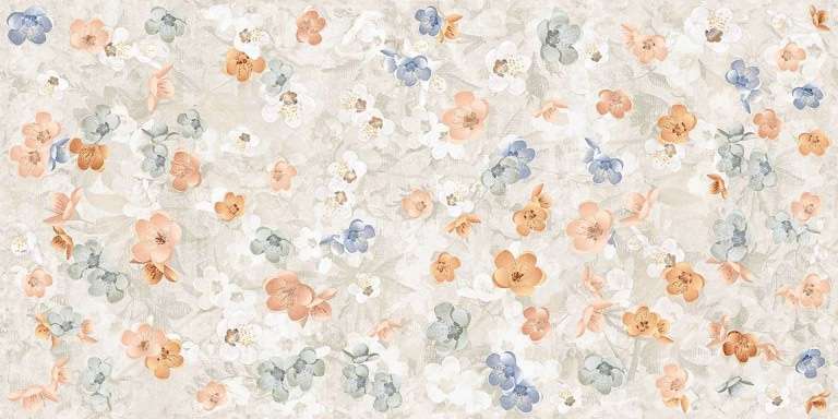 Керамогранит Piemme Homey Bloom White Nat/Ret 5276, цвет бежевый, поверхность натуральная, прямоугольник, 600x1200