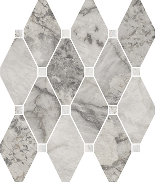 Мозаика La Fabbrica Gemstone Octagone Grey Lap 179145, цвет серый, поверхность лаппатированная, ромб, 300x300