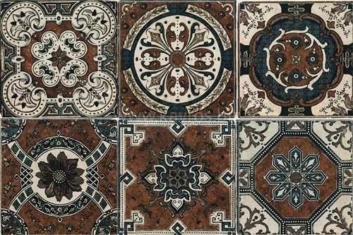 Декоративные элементы Mainzu Decor Socarrat, цвет коричневый, поверхность матовая, квадрат, 200x200
